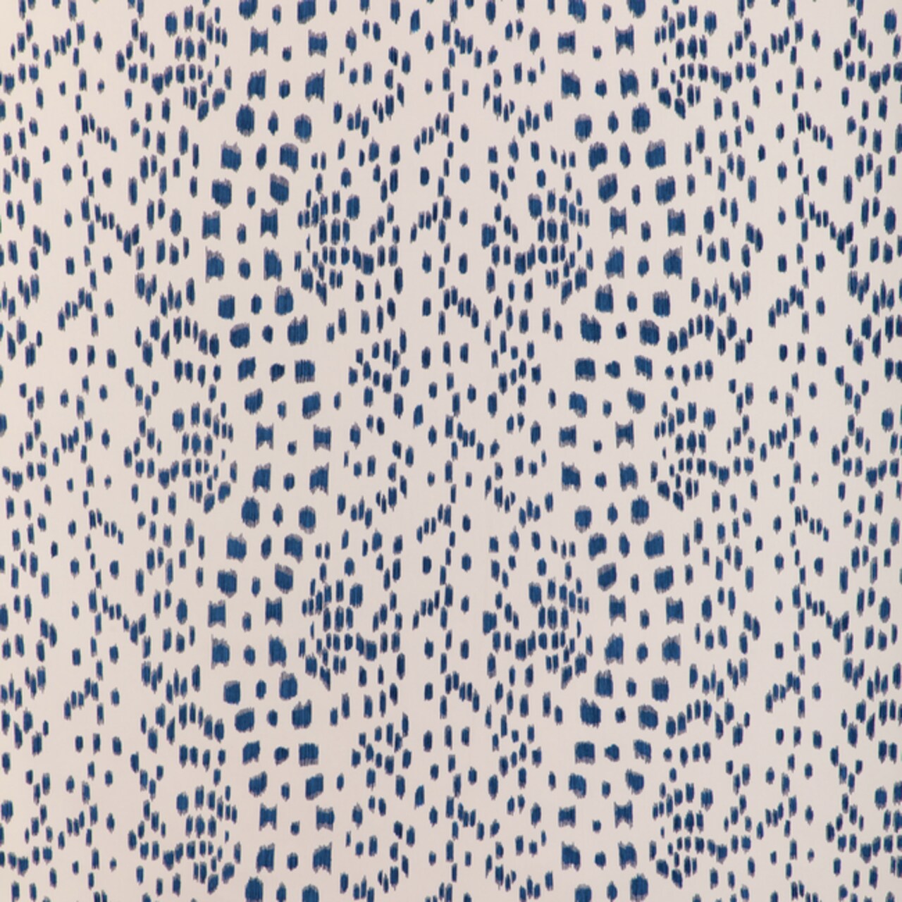 1 Yard Les Touches Blue Printed Cotton Fabric Softened for Upholstery and Decorative Projects
